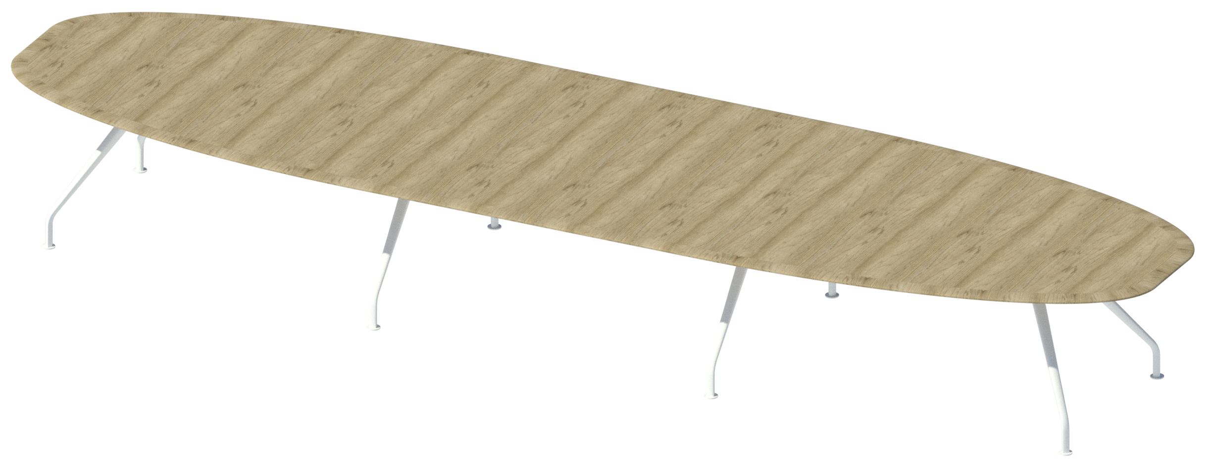 Revit render showing the segments which can be quickly aligned and locked to create the final modular table.